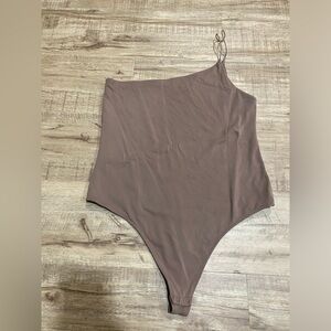 Contour Cami one strap Bodysuit in Taupe